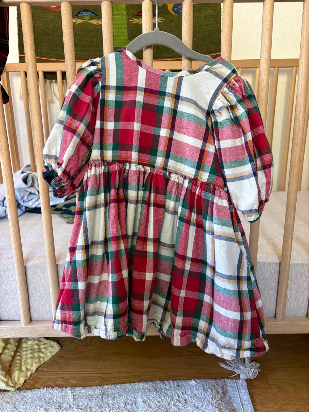 Pink Chicken Plaid Dress